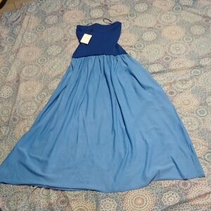 SOLID & STRIPED Royal and Sky Blue Dress